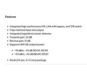 Merrillchip orijinal KCT KCT8628HE <span class=keywords><strong>WiFi</strong></span> 6E yüksek güç ön-SKY85780-11 <span class=keywords><strong>WiFi</strong></span> 6E yüksek güç WLAN ön uç modülü - Product Image 5