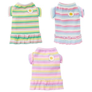 Vestido de flores arcoíris para perro pequeño, ropa linda para gato, ropa refrescante de verano para perro pequeño, chaleco, vestido suave de primavera para gato, ropa para mascotas - Product Image 6