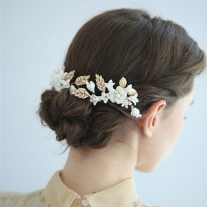Wholesale Fashion Jewelry Set Ceramic Flower Wedding Headpiece <strong>Hair</strong> Accessories <strong>Bridal</strong> <strong>Hair</strong> <strong>Pins</strong> for Women - Product Image 3