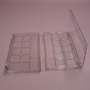 Palette à paupières vide transparente en plastique, étui à poudre de maquillage, boîte à blush cosmétique personnalisable avec logo - Product Image 5