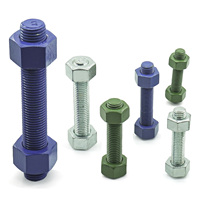 High-quality ASME B18.31.1 Fluoropolymer-coated Alloy Steel Double-ended Studs ASTM A193 B7 Threaded Rods Nuts Metric YA Brand