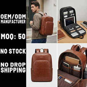 <span class=keywords><strong>Sac</strong></span> à <span class=keywords><strong>dos</strong></span> pour ordinateur portable en <span class=keywords><strong>cuir</strong></span> vegan de qualité supérieure à texture crocodile, fabriqué sur mesure par une usine OEM, <span class=keywords><strong>sac</strong></span> à <span class=keywords><strong>dos</strong></span> d'affaires pour hommes avec sangle pour chariot - Product Image 2