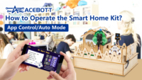 2025 desain baru STEAM IoT Wifi rumah pintar kayu otomatis rumah pengenalan suara Programing Kit pemula pendidikan dengan APP