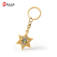 Porte-clés en gros personnalisé avec logo gravé, finition nickel noir pour récompense de reconnaissance des services