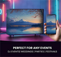 Layar LED Booth DJ Portabel, Meja Pameran, Stand Tari, Layar Video Wall Digital Klub Mobile, TV Lengkung, Fasad
