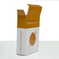 Caja de Papel Plegable para Cuidado de la Piel con Tapa Superior Abatible a Ambos Lados, Fondo con Cierre Automático, Fácil de Cerrar, Laminación Mate, Reciclable, Venta al Por Mayor