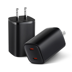 Bloc chargeur double USB-C 40W, charge rapide PD, double chargeur Type-C, prise US, <span class=keywords><strong>adaptateur</strong></span> secteur portable pour iPhone, téléphone mobile Android - Product Image 1
