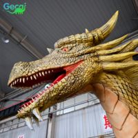 Modèle de dragon animatronique grandeur nature, réaliste, fabriqué en usine, pour la décoration d'expositions de parcs à thème