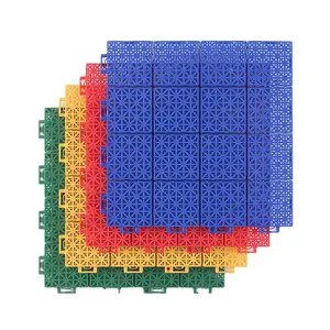 为篮球足球排球运动场制造户外彩色热卖聚丙烯运动地板