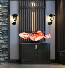 Europa Design moderno Art Clear Jade Indoor Outdoor Resina Esculturas Estátua Transparência Abstrato Grande Escultura - Product Image 4