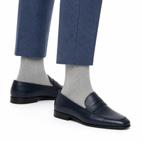 Chaussettes en lin et coton pour hommes, haute performance, motif quadrillé, respirantes, antibactériennes, absorbant la transpiration, usage quotidien, tricotées pour le bureau