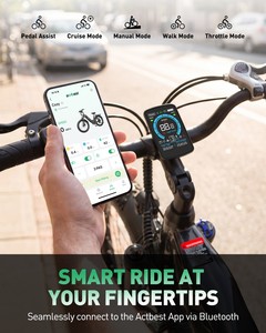 Bicicleta Eléctrica Inteligente Actbest Cozy con Llantas Gruesas de 24*3.0 Pulgadas, 48V15.6AH, Aplicación Inteligente y Conectividad - Product Image 1