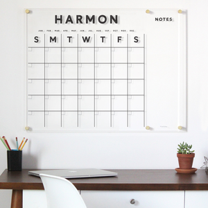 Calendrier familial en acrylique transparent calendrier mensuel en acrylique mural tableau <span class=keywords><strong>de</strong></span> planification en acrylique effaçable à sec pour la famille - Product Image 5