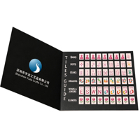 Jeu de cartes de Mahjong américain à grands caractères, lot de 4, facile à lire, en acrylique et mélamine, avec guide des règles et cartes en papier pour les joueurs de ligue
