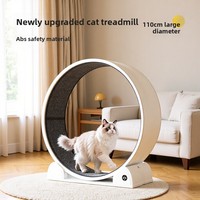 Roue de course silencieuse pour chat avec écran numérique intelligent en ABS, pour le fitness et l'exercice, avec structure d'escalade et jouet pour animaux de compagnie