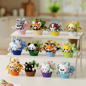Serie de Animales de Postre: Lindos Zorros, Pandas y Beagles de la Serie de Animales, Juguetes DIY de Micro Bloques de Construcción, Material ABS, Venta al por Mayor - Product Image 2