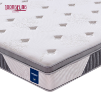 Matelas hybride enroulable haut de gamme LOONGFUNG pour la maison et l'hôtel, ressorts ensachés, mousse à mémoire de forme au gel, mini ressorts, doux et confortable