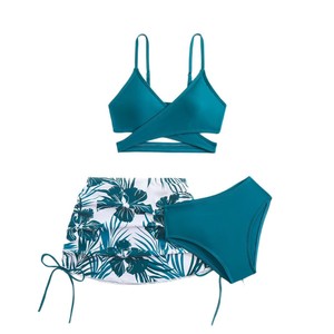 100-150cm Girls' Three-Pieces Swimsuit Tie Dye Children's <strong>Swimming</strong> <strong>Costume</strong> Separate Top and Bottom and <strong>Skirt</strong> Swimwear - Product Image 5