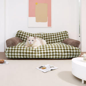 Comfortabel huisdierenbed Pluche kattenbank Afneembare en wasbare hoes Hondenbed voor middelgrote en kleine honden - Product Image 1