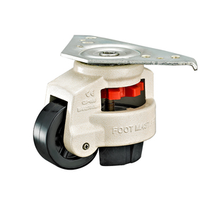 60F 80F 100F nilon industri perata kastor tinggi dapat disesuaikan pelat segitiga roda tugas berat untuk mesin workbenks - Product Image 2