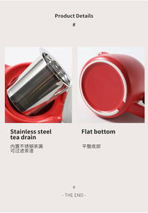 18,2 onças acabamento fosco cerâmica bule porcelana bule pequeno bule branco tampa de aço inoxidável e infusor extra-fino - Product Image 6