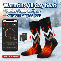 Chaussettes de sport en coton de haute qualité, chauffantes, imperméables, écologiques, alimentées par batterie USB, pour l'hiver, le camping et le ski, avec chauffage intégré gratuit