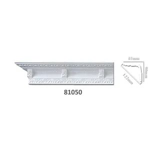 Molde decorativo de cornisas de poliuretano, moldura de espuma para moldura de cornisas de madera antigua para ventana de techo, OEM