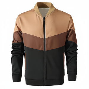 High Quality Customized Men's Satin Bomber Jacket Multi-Color Breathable and Solid for Outdoor Activities Low MOQ Wholesale - Product Image 1