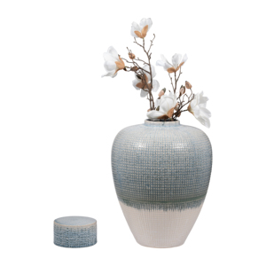 Vaso Decorativo in Ceramica Moderna con Coperchio per Soggiorno, Camera da Letto, Ufficio, Arredamento Casa, Ideale per l'Interno - Product Image 2