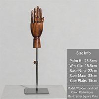 Maniquí de Madera de Alta Calidad para Exhibición de Joyería, con Postura de Artista