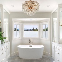 Luxe K9 Cristal Plafonnier Salon Hôtel Chambre Rond Led Cristal Plafonnier