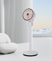 Ventilateur de table électrique commercial à refroidissement par air, commande vocale à distance, construction en plastique, classe d'efficacité énergétique, pour hôtel