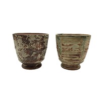 Pot Bunga Keramik Tahan Panas, Bernapas, Tahan Korosi, Gaya Wabi-sabi, untuk Sukulen dan Tanaman Hijau di Meja, Bergaya Rustic