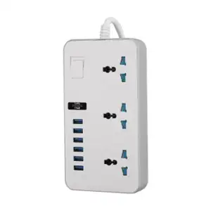 USB Port Fast Charger Adapter Universal Outlet Surge Protector Electrical Extension Cord Cable Network Filter Socket Power Strip