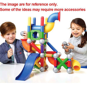 Set di Costruzioni Magnetiche 3D in Plastica con Pista per Palline, Giocattoli Educativi Montessori STEM per Bambini, Regalo per Bambini - Product Image 3