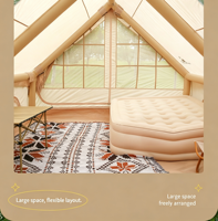 Tenda Camping Tiup Bahan Oxford Tahan Air Pemasangan Cepat Portabel Cocok untuk Perjalanan Camping 6~8 Orang