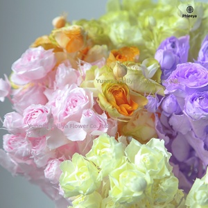 Roses Éternelles Multi-Têtes Haut de Gamme Prêtes à l'Emploi Matériaux DIY pour Artisanat Vente en Gros Bouquets de Roses Faits Main - Product Image 2