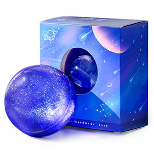 Jabón Artesanal Transparente Lucky Starry Sky en Caja <span class=keywords><strong>de</strong></span> Regalo, Aroma a Rosas, Diseño Galaxia, Jabón <span class=keywords><strong>de</strong></span> Aromaterapia, Venta al por Mayor - Product Image 4
