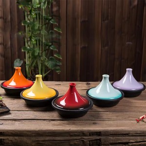Nhà Bếp Nấu Ăn kích thước lớn Tajine marocain nồi 27cm Nắp gốm gang Tajine nồi bán buôn - Product Image 5