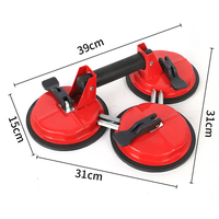 Ventouse de levage manuelle réglable à trois poignées en fer de 150 mm pour verre, qualité DIY