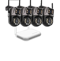 Kit de caméra de sécurité Wi-Fi CCTV 4CH ICsee 6MP H.265, extérieur, étanche, avec vision nocturne, stockage sur carte SD, audio bidirectionnel, NVR