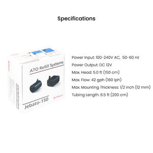 जेबाओ टो स्मार्ट रिफिल सिस्टम 100-240v Jebato-150 एक्वेरियम मछली टैंक ऑटो टॉप ऑफ वॉटर लेवल कंट्रोलर - Product Image 5