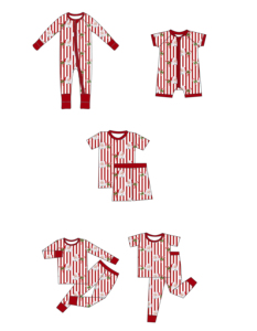 Combinaison en coton pour bébé avec imprimé Père Noël, personnalisable, sans MOQ, en bambou, de la marque Qingli OEM, <span class=keywords><strong>pyjama</strong></span> de Noël pour bébé et enfant - Product Image 1