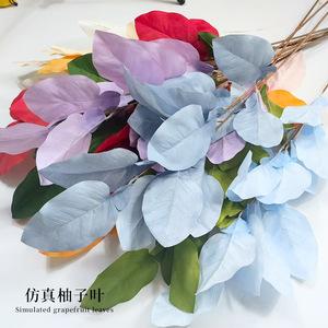 Artificial Pomelo <b>Leaves</b> Silk Round Wedding Decoration High Quality Floral Arrangement Props - Product Image 4