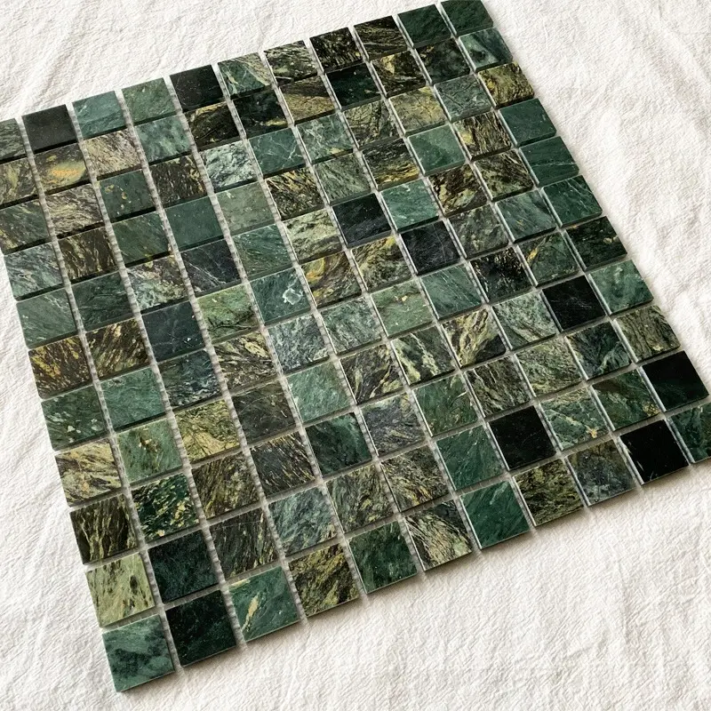 Carré vert 305x305 mosaïque de pierre de marbre pour piscine cuisine et salle de bain carrelage mural