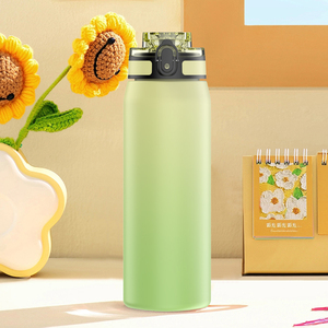 2024 Gradient Color Powder Coated 1000ml Water Bottle Custom Double Insulation Direct Drinking Cap One Stainless Steel Tumbler - Product Image 2