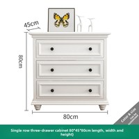 Armoire de rangement à cinq tiroirs en bois massif de style américain, grande capacité, durable, design simple, minimaliste et moderne, salon, chambre à coucher