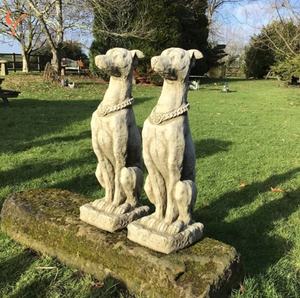 特注天然大理石の石動物像人命サイズ犬の彫刻家の入り口の家族の装飾手芸 - Product Image 6