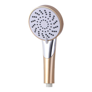 Cabezal de Ducha Manual Redondo de Plástico con Acabado de Latón, Fácil de Limpiar, para Uso en Baño - Product Image 4