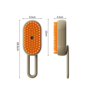 Mèo Bàn Chải hơi nước 3 trong 1 ướt át Vật nuôi loại bỏ tóc lược bàn chải tự làm sạch chống tĩnh hiệu quả tẩy lông mèo chải chuốt bàn chải - Product Image 3
